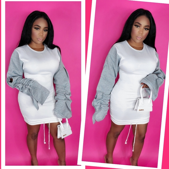 "Kensington" Sweatshirt mini dress S-XL - Picture 2 of 3